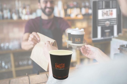 [1430] Espressobecher, Café Emilio (VPE 50 Becher)